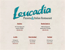 Tablet Screenshot of leucadiapizza.com